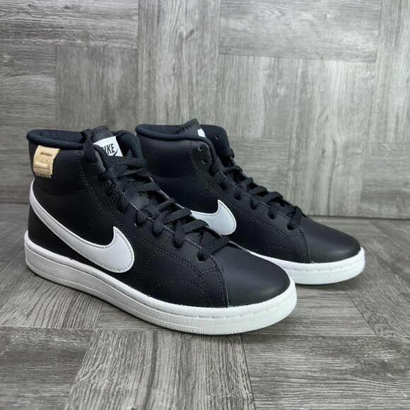 Nike Court Royale 2 Women's size 5.5 Black White Leather Shoes CT1725-001 - Picture 4 of 9